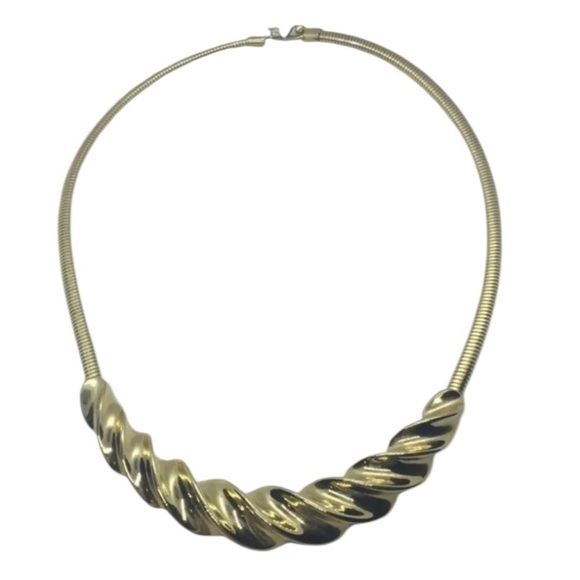 Vintage Omega Gold Tone Twisted Chain Necklace - Picture 1 of 4